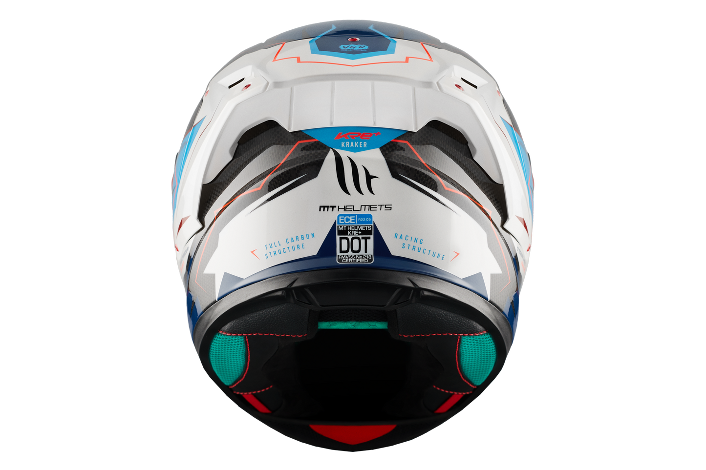 CASCO MT FF103PLUSC KRE+ CARBON KRAKER B7 | AZUL PERLA BRILLO | SKU: 1302928170#