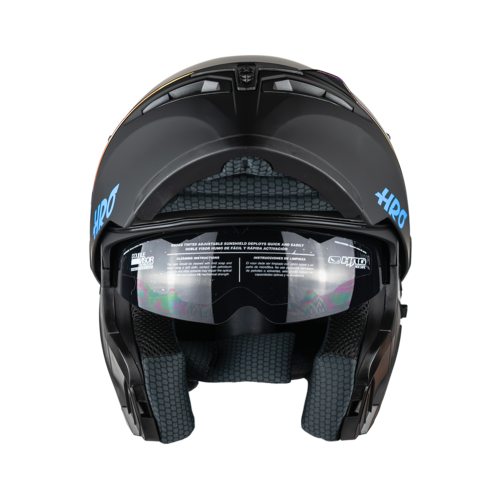 CASCO HRO 3400 EVO SOLID NEGRO/AZUL SKU:H3400EVSONGAZA-#