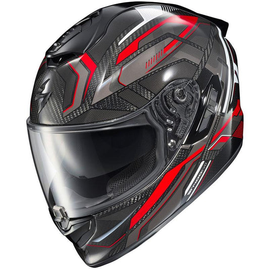 CASCO EXO-ST1400 EVO CARBON HELMET HEX GLOSS RED | SKU: 75-3258#