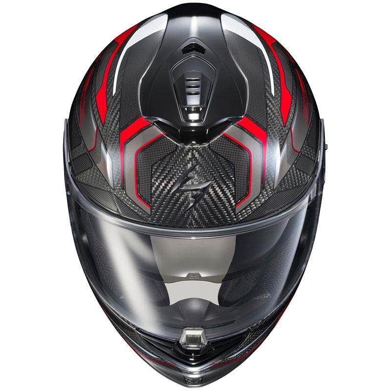 CASCO EXO-ST1400 EVO CARBON HELMET HEX GLOSS RED | SKU: 75-3258#