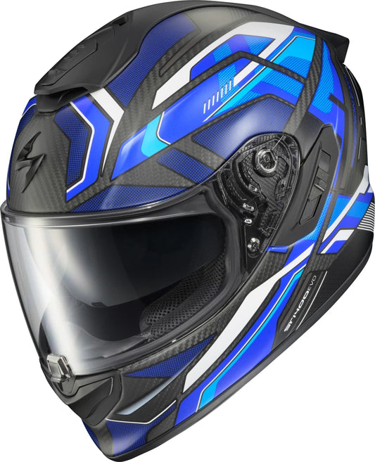 CASCO SCORPION EXO EXO-ST1400 EVO CARBON HELMET HEX MATTE BLUE | SKU: 75-3259#