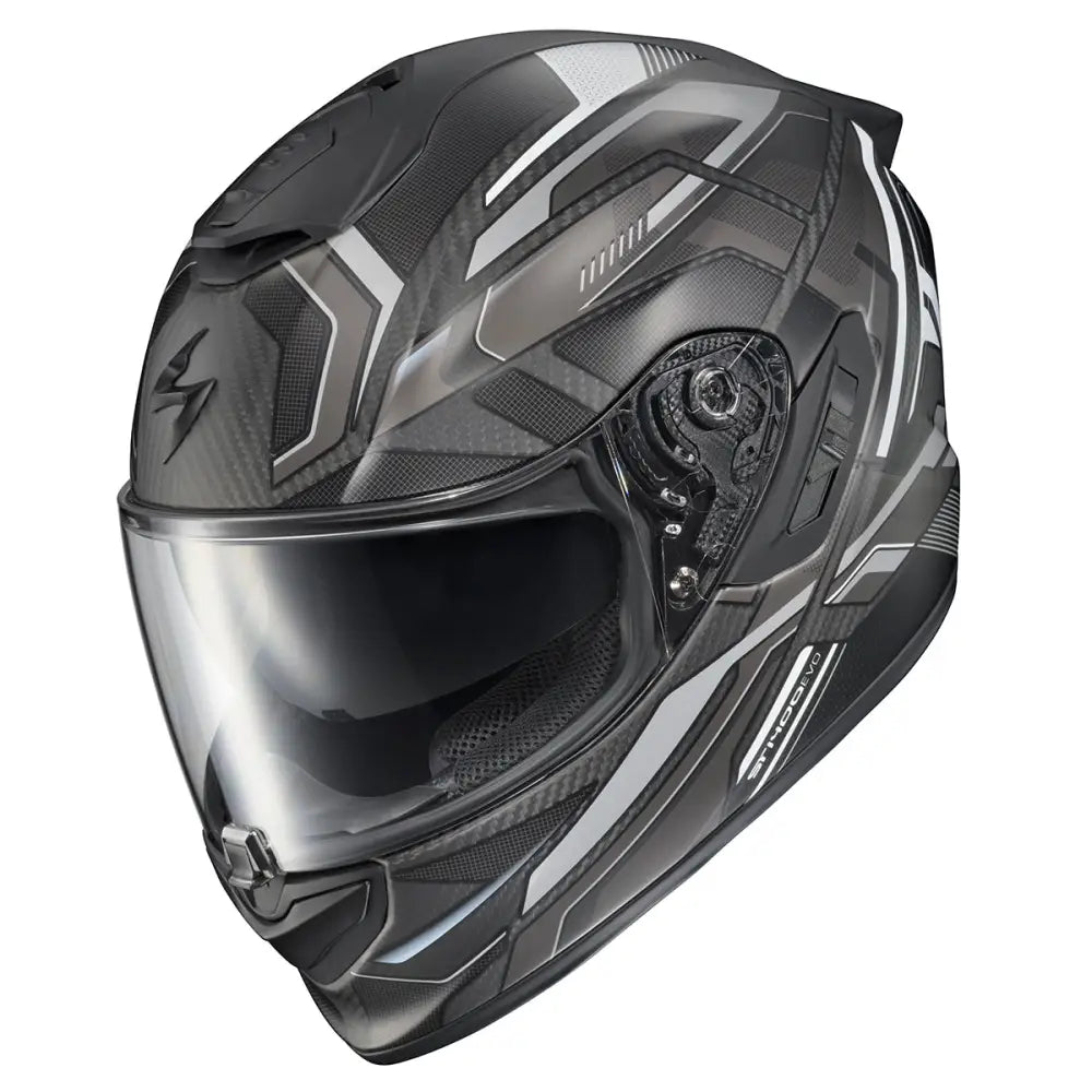 CASCO EXO-ST1400 EVO CARBON HELMET HEX MATTE GREY | SKU: 75-3261#