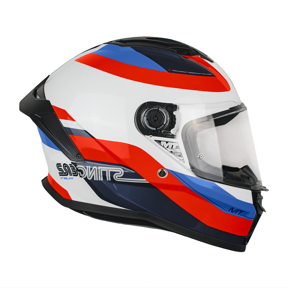 CASCO MT STINGER 2 MAJESTIC A7 BRILLO +PANTALLA OSCURA SKU: 1334D48A710#VO