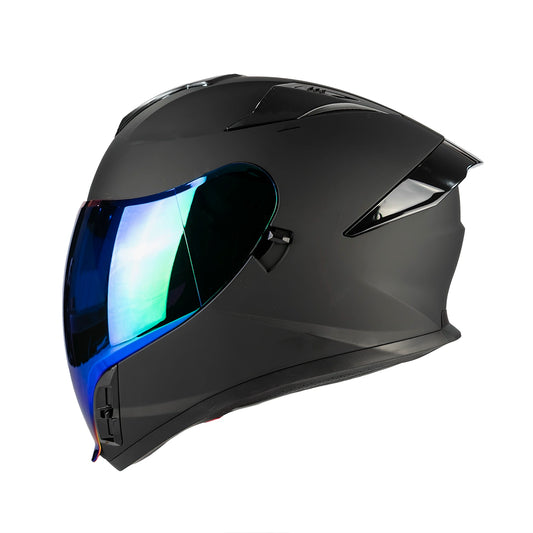 CASCO IMMORTALE AURUS NEGRO VISOR IRIDIUM VERDE | SKU: IMMAURBLGR-#