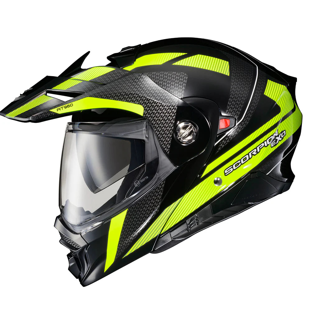 CASCO SCORPION EXO.AT960 MODULAR HICKS NEGRO/HIVIS | SKU: 75-22212#