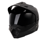 CASCO HRO MX330 SOLIDO NEGRO VISOR HUMO SKU:HROMX330SONGHU-#