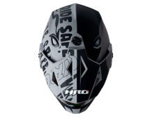 CASCO HRO MX330 WRITTER GRIS/NEGRO-VISOR PLATA SKU: HROMX330WRGNPL-#