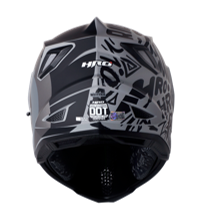 CASCO HRO MX330 WRITTER GRIS/NEGRO-VISOR PLATA SKU: HROMX330WRGNPL-#