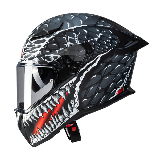 CASCO CABERG DRIFT EVO II CROK MATT BLACK / ANTHRACITE / RED SKU: C2RD60H9##