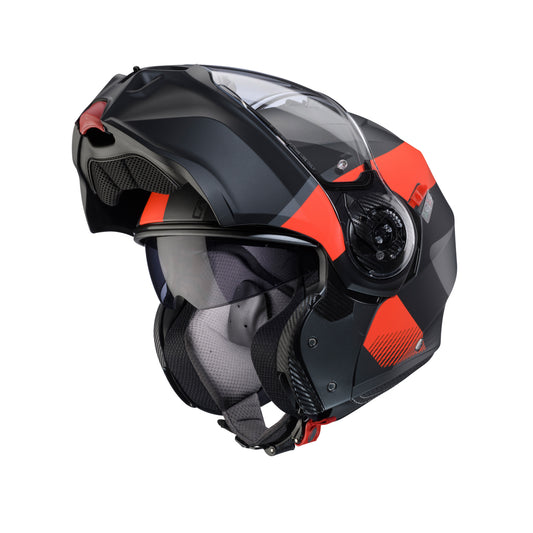 CASCO CABERG DUKE EVO INDY MATT GUN METAL/RED FLUO/BLACK SKU: C0KD60L2##