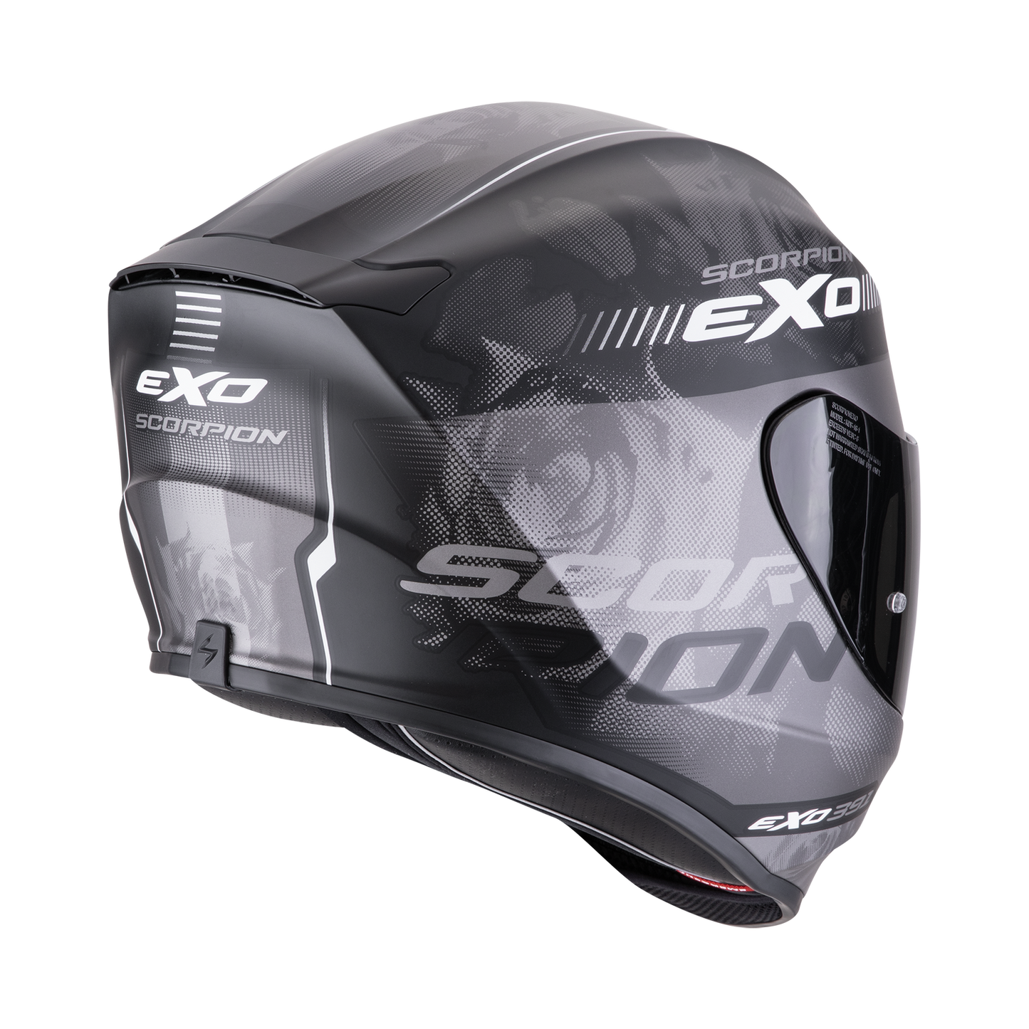 CASCO SCORPION EXO-391 AVA MATT BLACK - SILVER SKU: 139-477-159-0#