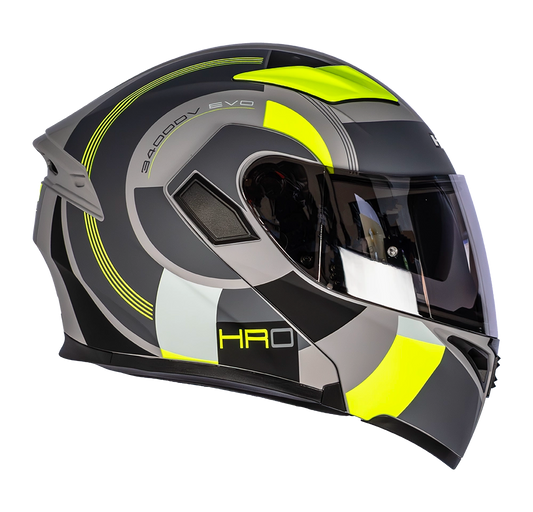 CASCO HRO 3400DV EVO SCROT GRIS MATE VISOR PLATA | SKU: H3400EVSCGR-#