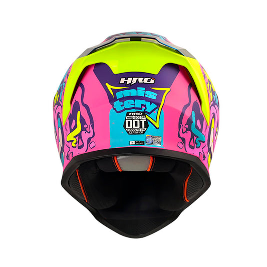 CASCO 506 SP MISTERY FUCSIA/AZUL, VISOR MORADO, ALERÓN AMARILLO SKU:HRO506MISFUAZMA-#