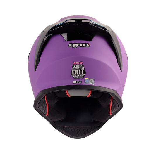 CASCO 506 SP SOLIDO NEGRO/PÚRPURA VISOR PLATA SKU:HRO506SONGPUPL-#