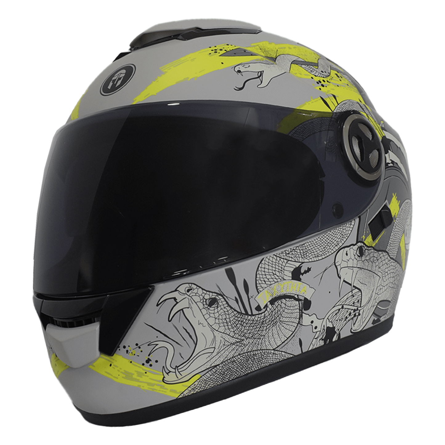 CASCO IMMORTALE RABIA VISOR SMOKE GRIS HIVIS | SKU: IMRABGRYGRSV-#