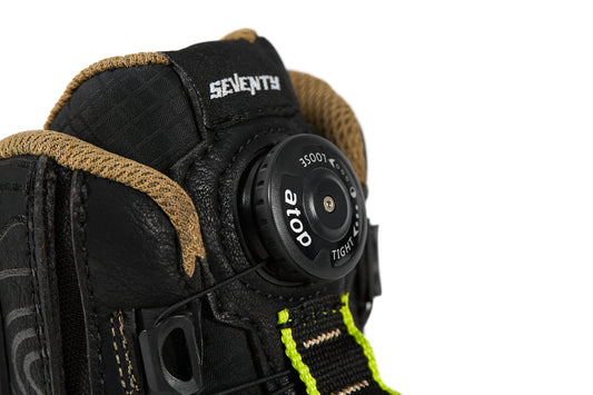 BOTA SD-BA7 STELVIO BAJA NEGRA/ARENA/AMARILLO FLUOR | SKU: SD3700703#