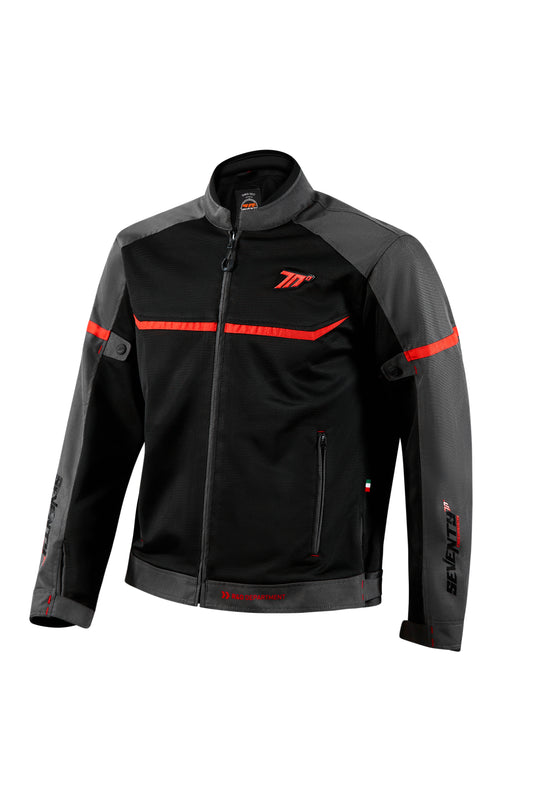 CHAQUETA SD-JR30.1 MOJAVE VERANO RACING HOMBRE NEGRA/ROJA | SKU: SD2203014#