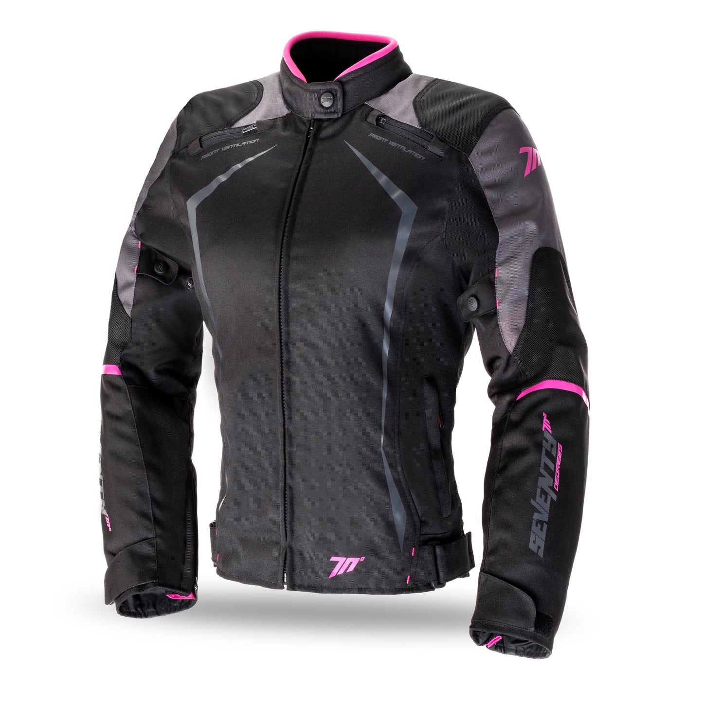 CHAQUETA SD-JR49 INVIERNO RACING MUJER NEGRO-ROSA | SKU: SD2104906#