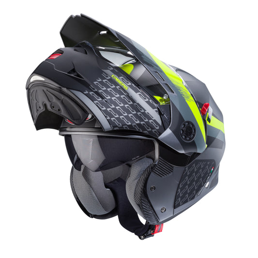 CASCO CABERG TOURMAX X SARABE MATT GUN METAL/BLACK/YELLOW FLUO SKU: C0FD60L1##