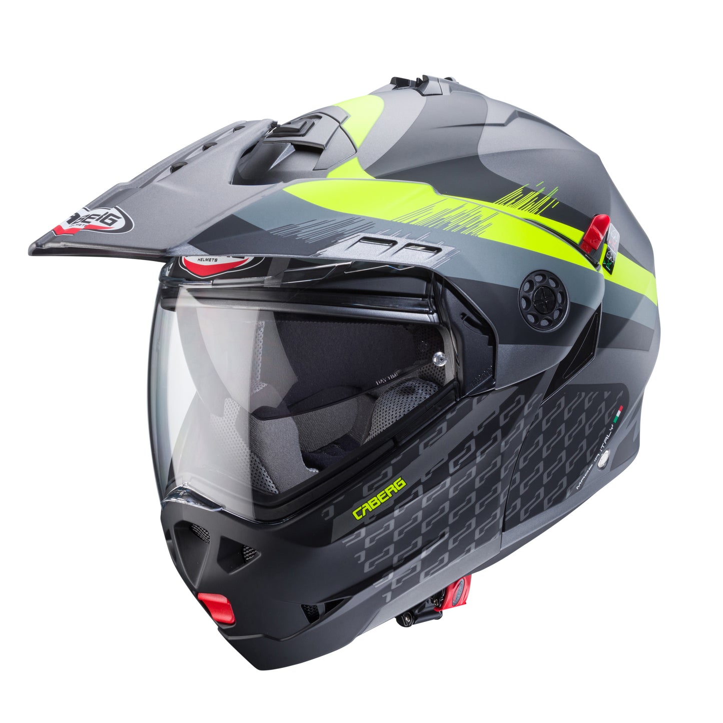 CASCO CABERG TOURMAX X SARABE MATT GUN METAL/BLACK/YELLOW FLUO SKU: C0FD60L1##
