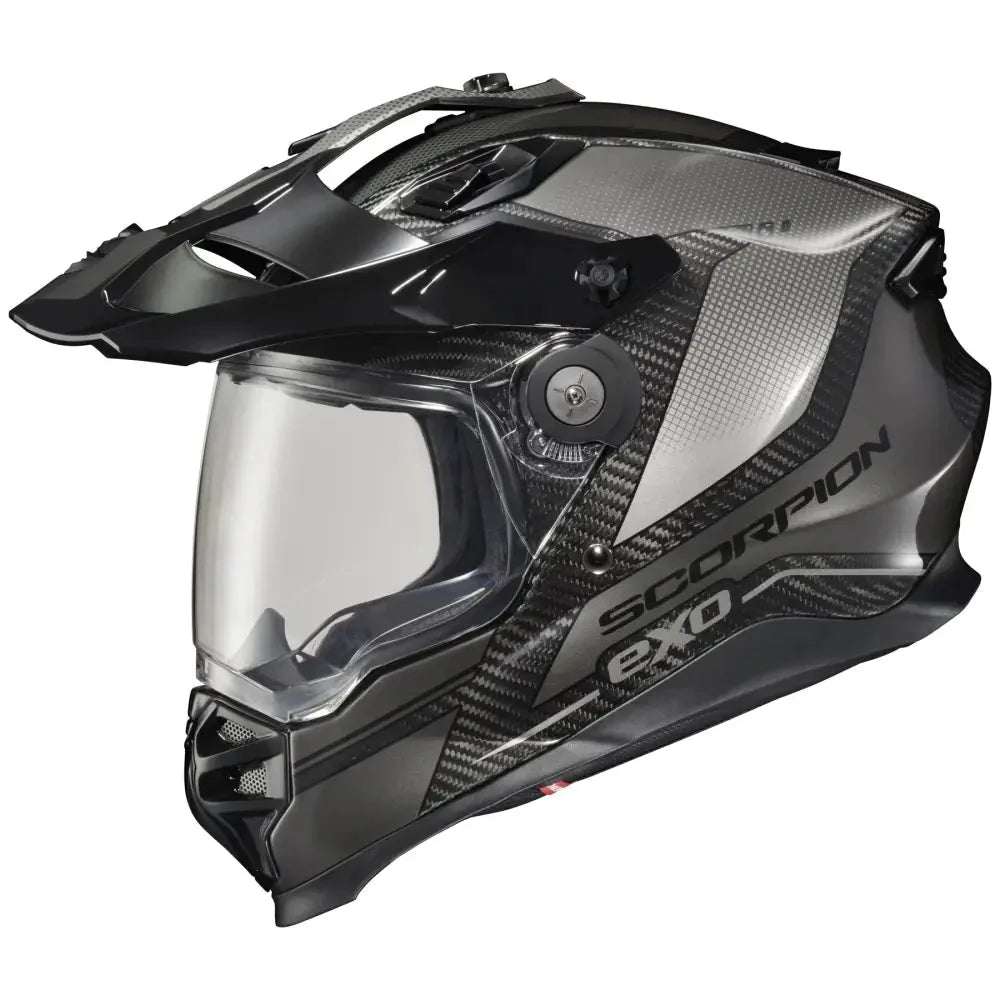 CASCO SCORPION EXO XT9000 CARBONO TRAILHEAD PHANTOM NEGRO | SKU: 75-2188#