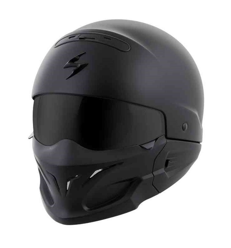  ScorpionEXO EXO-900 Solid - Casco de motocicleta para adultos,  color negro mate, talla XS : Automotriz