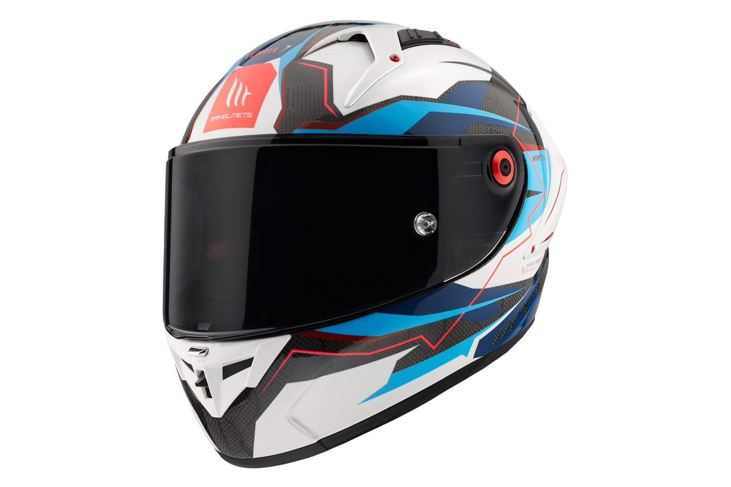 CASCO MT FF103PLUSC KRE+ CARBON KRAKER B7 | AZUL PERLA BRILLO | SKU: 1302928170#