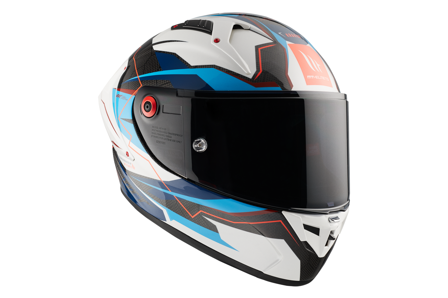 CASCO MT FF103PLUSC KRE+ CARBON KRAKER B7 | AZUL PERLA BRILLO | SKU: 1302928170#