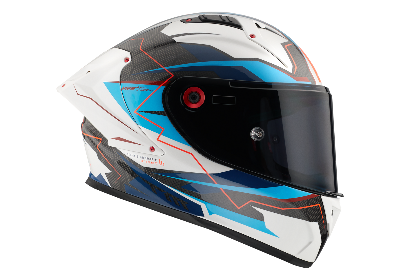 CASCO MT FF103PLUSC KRE+ CARBON KRAKER B7 | AZUL PERLA BRILLO | SKU: 1302928170#