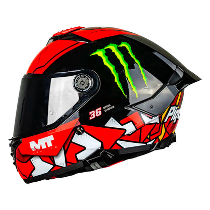 CASCO MT THUNDER 4 R SV PIQUERAS B5 BRILLO S +PANTALLA OSCURA SKU: 1375D35B510#VO