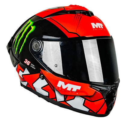 CASCO MT THUNDER 4 R SV PIQUERAS B5 BRILLO S +PANTALLA OSCURA SKU: 1375D35B510#VO