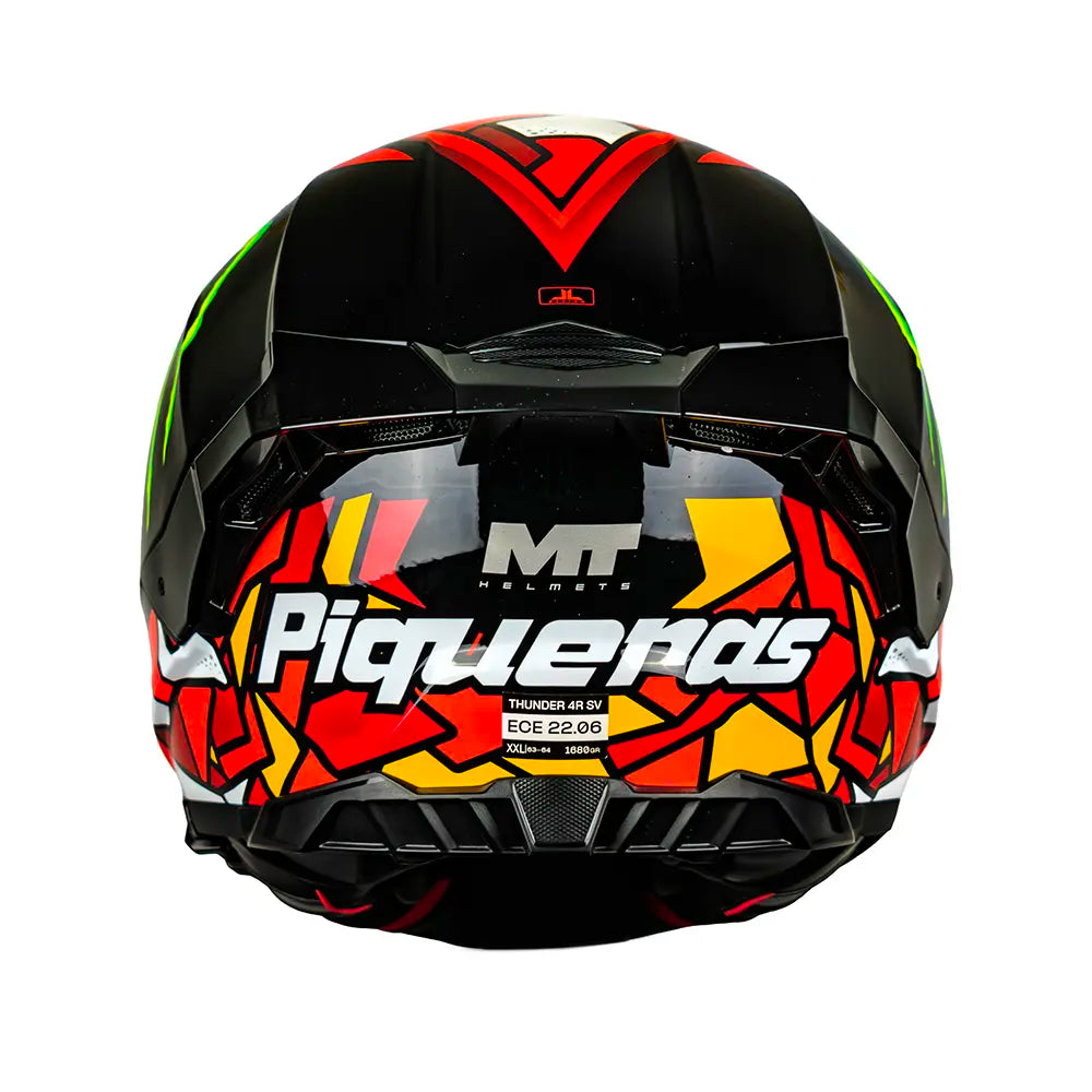 CASCO MT THUNDER 4 R SV PIQUERAS B5 BRILLO S +PANTALLA OSCURA SKU: 1375D35B510#VO