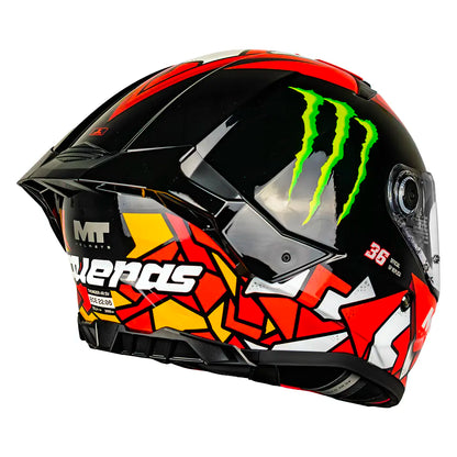 CASCO MT THUNDER 4 R SV PIQUERAS B5 BRILLO S +PANTALLA OSCURA SKU: 1375D35B510#VO