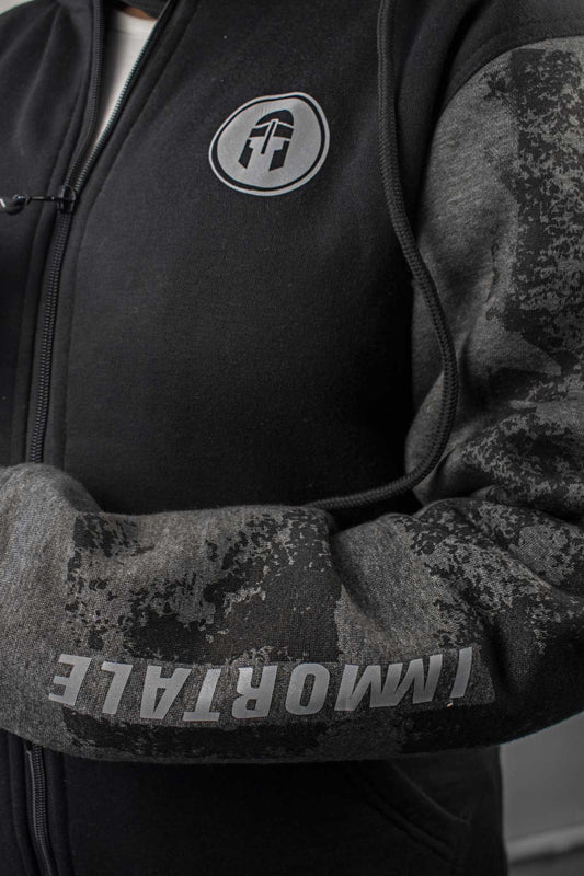 SUDADERA IMMORTALE HERA | BLACK/GREY | SKU: IMHERBKGR-#