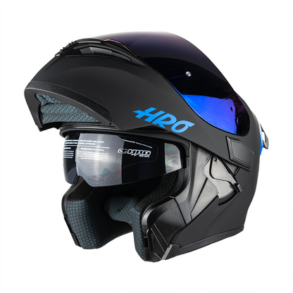 CASCO HRO 3400 EVO SOLID NEGRO/AZUL SKU:H3400EVSONGAZA-#