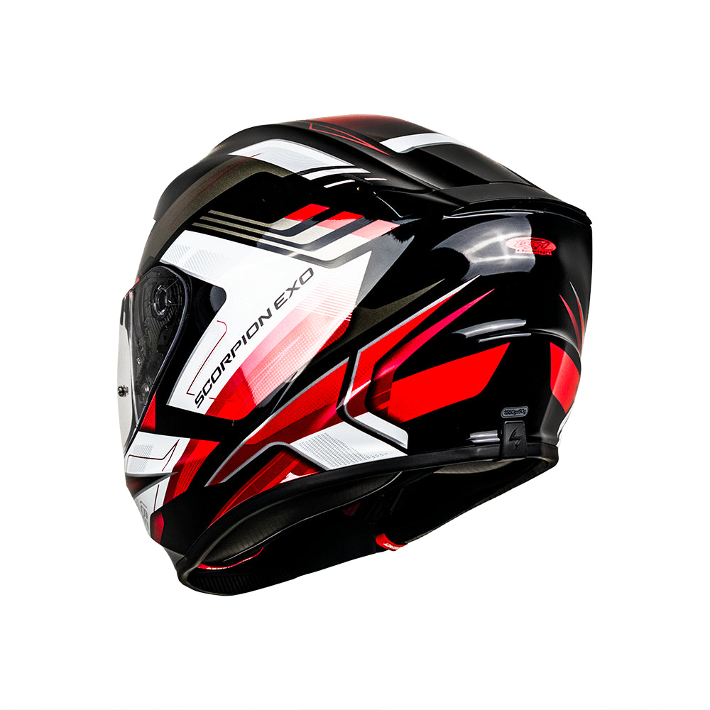 CASCO EXO-391 FULL FACE CAPTOR BLACK-RED SKU:139-469-24-0#