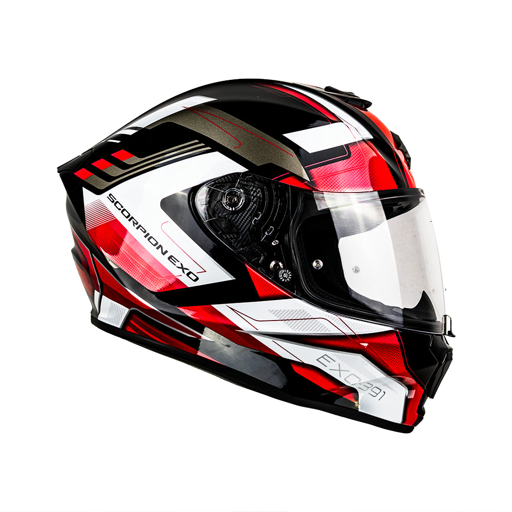CASCO EXO-391 FULL FACE CAPTOR BLACK-RED SKU:139-469-24-0#