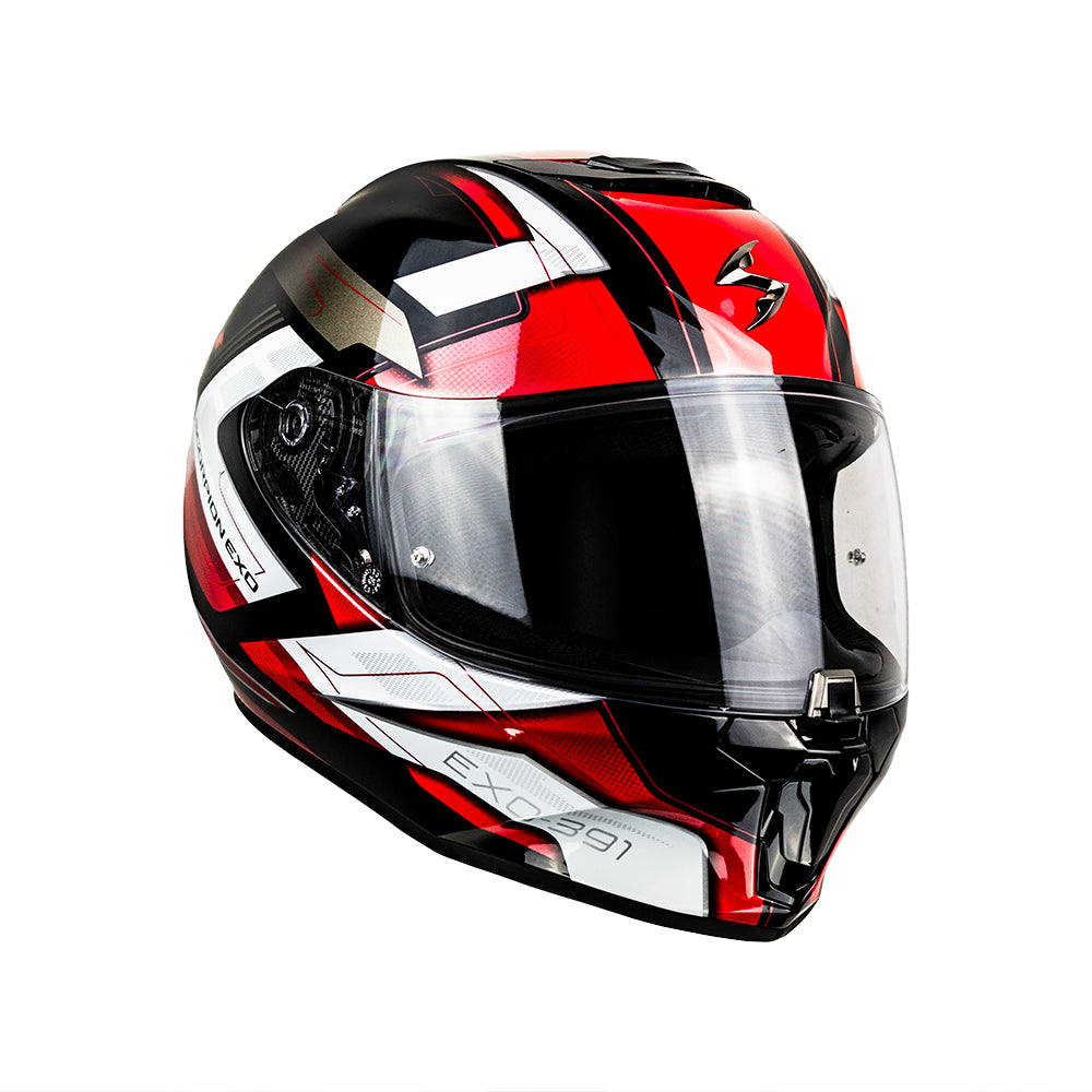 CASCO EXO-391 FULL FACE CAPTOR BLACK-RED SKU:139-469-24-0#