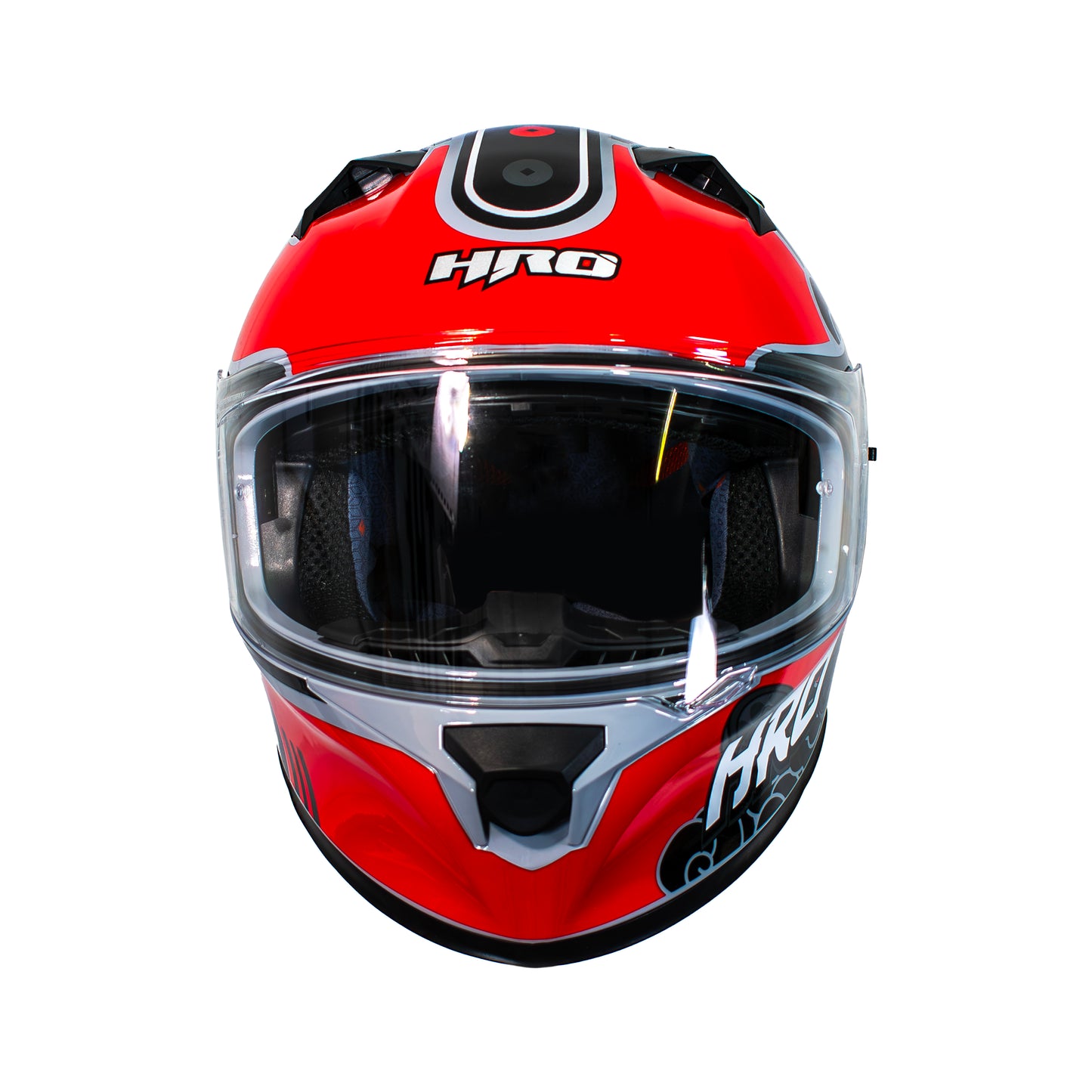 CASCO HRO 523DV HOKUSAI | GRIS/ROJO VISOR TRAN | SKU: HRO-523-HOKUSAIRJ-#