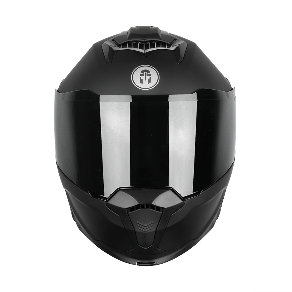 CASCO IMMORTALE FIBO NEGRO MATE CON VISOR OSCURO SKU: IMFIBMANEVO-#