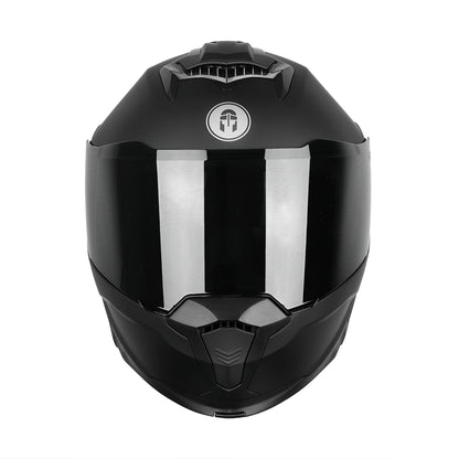 CASCO IMMORTALE FIBO NEGRO MATE CON VISOR OSCURO SKU: IMFIBMANEVO-#
