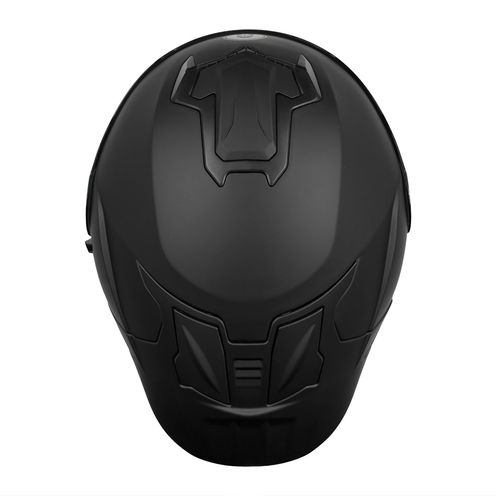 CASCO IMMORTALE FIBO NEGRO MATE CON VISOR OSCURO SKU: IMFIBMANEVO-#