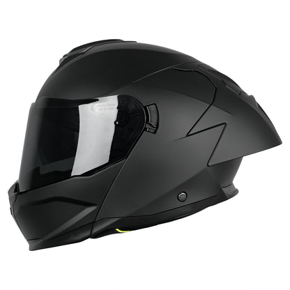CASCO IMMORTALE FIBO NEGRO MATE CON VISOR OSCURO SKU: IMFIBMANEVO-#
