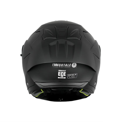 CASCO IMMORTALE FIBO NEGRO MATE CON VISOR OSCURO SKU: IMFIBMANEVO-#