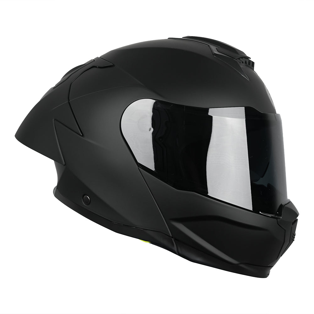 CASCO IMMORTALE FIBO NEGRO MATE CON VISOR OSCURO SKU: IMFIBMANEVO-#