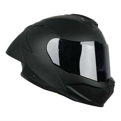 CASCO IMMORTALE FIBO NEGRO MATE CON VISOR OSCURO SKU: IMFIBMANEVO-#