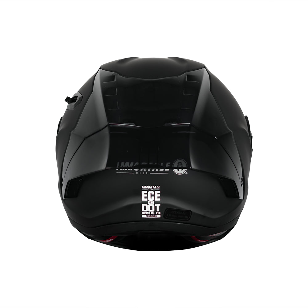 CASCO IMMORTALE SNAKE SOLIDO NEGRO MATE CON VISOR OSCURO SKU: IMSNMANEVO-#
