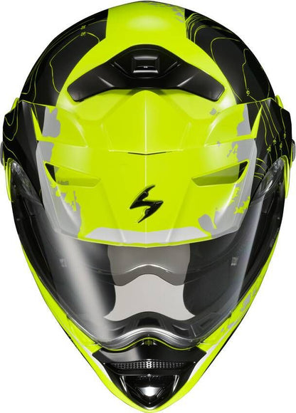 SCORPION EXO EXO-AT960 MODULAR HELMET TOPOGRAPHIC | HI-VIS/BLACK | SKU: 75-2219#