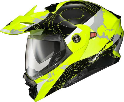 SCORPION EXO EXO-AT960 MODULAR HELMET TOPOGRAPHIC | HI-VIS/BLACK | SKU: 75-2219#