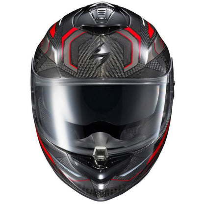 CASCO EXO-ST1400 EVO CARBON HELMET HEX GLOSS RED | SKU: 75-3258#